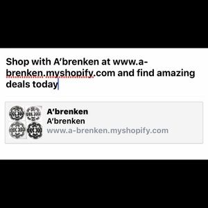 Shop now www.a-brenken.myshopify.com